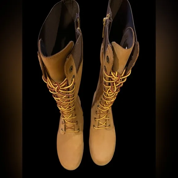 Timberland Premium Woman Boots Knee High Nubuck Leather Size 7