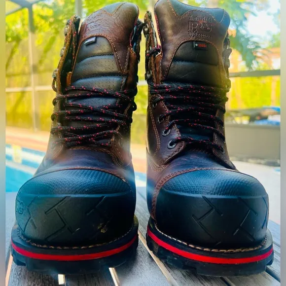 TIMBERLAND PRO BOONDOCK 8&quot; INSULATED WP COMPOSITE SAFETY BOOTS A128P MENS 8.5W