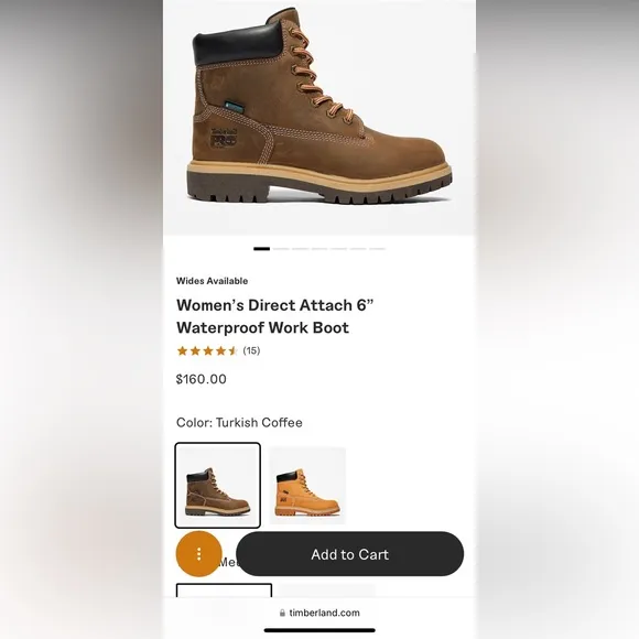 Timberland PRO Women's Tan soft toe waterproof Work Boots size 9