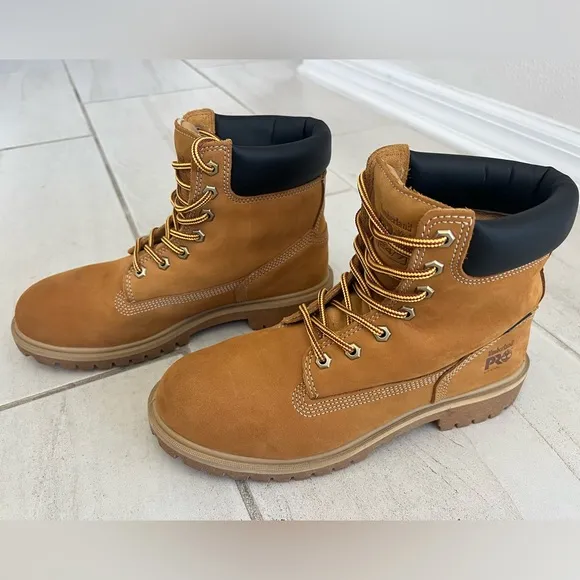 Timberland PRO Women's Tan soft toe waterproof Work Boots size 9