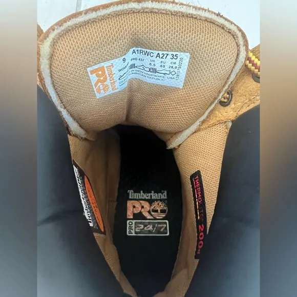 Timberland PRO Women's Tan soft toe waterproof Work Boots size 9