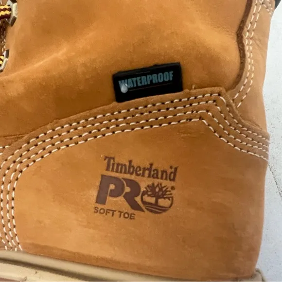 Timberland PRO Women's Tan soft toe waterproof Work Boots size 9