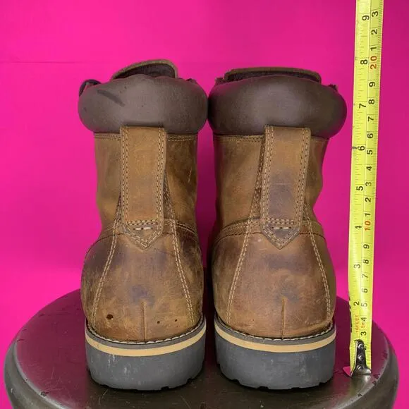 Timberland Rugged 6 Inch Waterproof Brown Leather Boot Sz 10