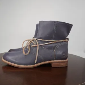 Timberland  Savin Hill Lace Ankle Boots Women's 9.5 Blue Leather Bootie 8457B‎