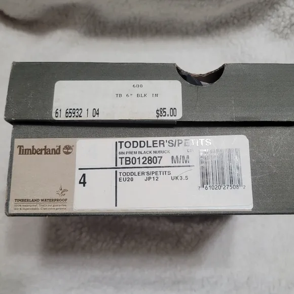 Timberland Toddler Boots, Size 4
