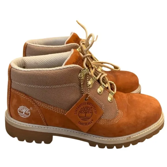 TIMBERLAND Waterproof Chestnut Brown Leather Gorpcore Style Boots Men’s 6.0