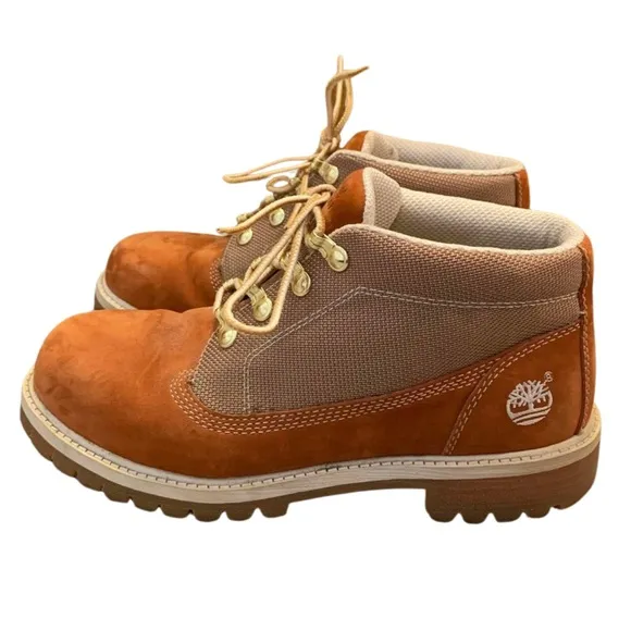 TIMBERLAND Waterproof Chestnut Brown Leather Gorpcore Style Boots Men’s 6.0