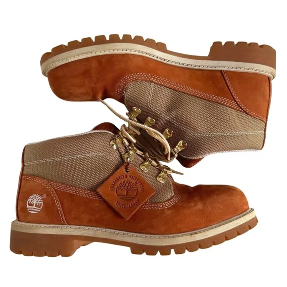 TIMBERLAND Waterproof Chestnut Brown Leather Gorpcore Style Boots Men’s 6.0