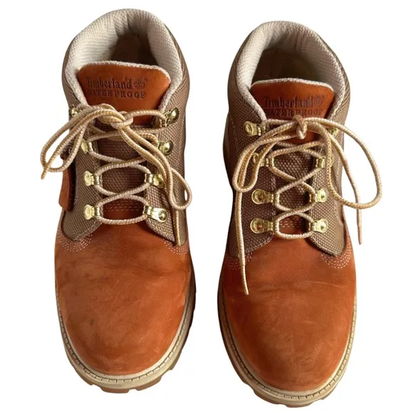 TIMBERLAND Waterproof Chestnut Brown Leather Gorpcore Style Boots Men’s 6.0