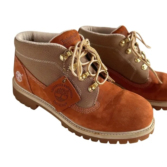 TIMBERLAND Waterproof Chestnut Brown Leather Gorpcore Style Boots Men’s 6.0