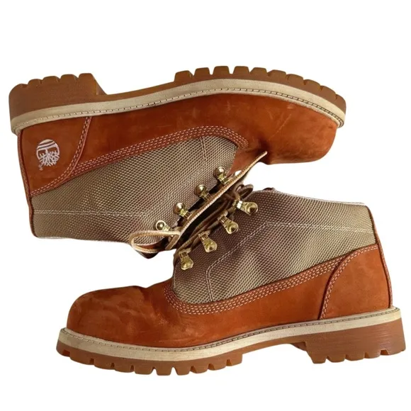TIMBERLAND Waterproof Chestnut Brown Leather Gorpcore Style Boots Men’s 6.0