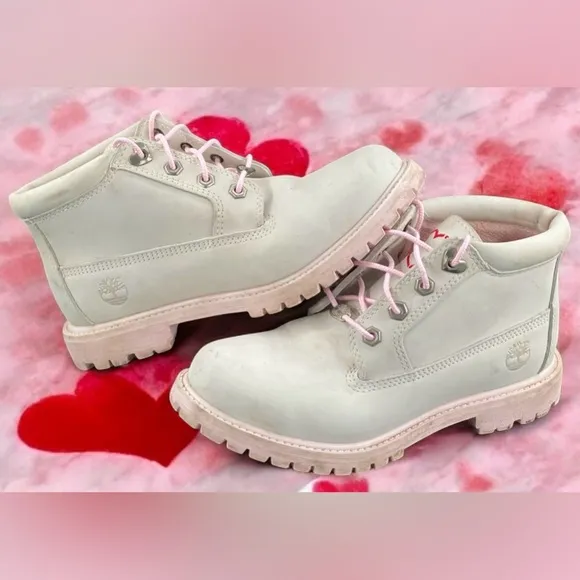 Timberland Womens Nellie Chukka Double Waterproof Boot 'Grey Pink' Size 7.5
