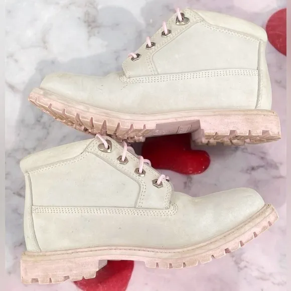 Timberland Womens Nellie Chukka Double Waterproof Boot 'Grey Pink' Size 7.5