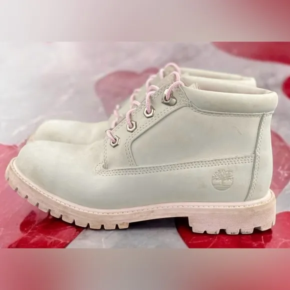 Timberland Womens Nellie Chukka Double Waterproof Boot 'Grey Pink' Size 7.5