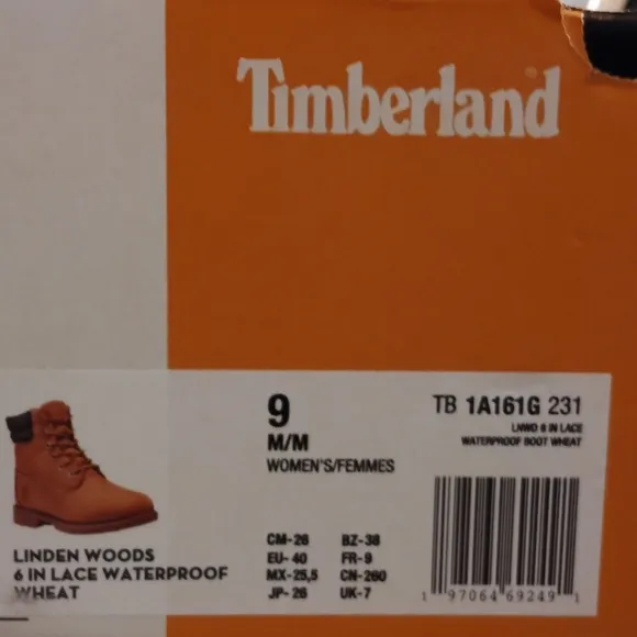 Timberland Women's' Tan Linden woods 6 Inch Lace  Boots, Nwt
