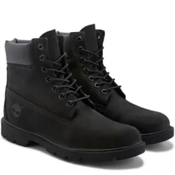 Timberland Black Boots with Durable Material and Thick Rubber Sole