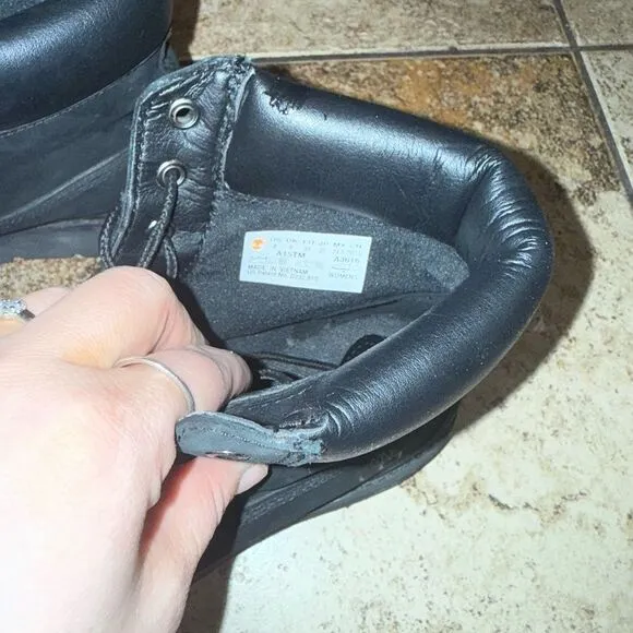 Timberland Black Boots with Durable Material and Thick Rubber Sole