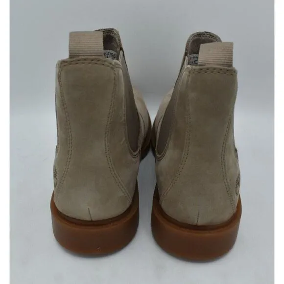 Timberland Womens Size 7 Linden Woods Taupe Gray Nubuck Chelsea Boots Shoes
