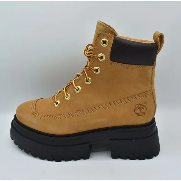 Timberland Womens Size 8.5 Sky Wheat Nubuck 6in Lace Up Platform Boots Shoes