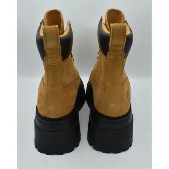 Timberland Womens Size 8.5 Sky Wheat Nubuck 6in Lace Up Platform Boots Shoes