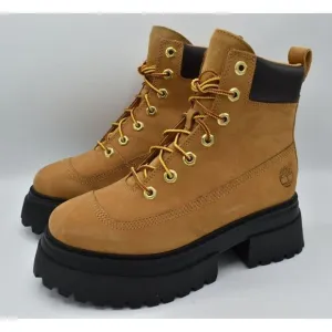 Timberland Womens Size 8.5 Sky Wheat Nubuck 6in Lace Up Platform Boots Shoes