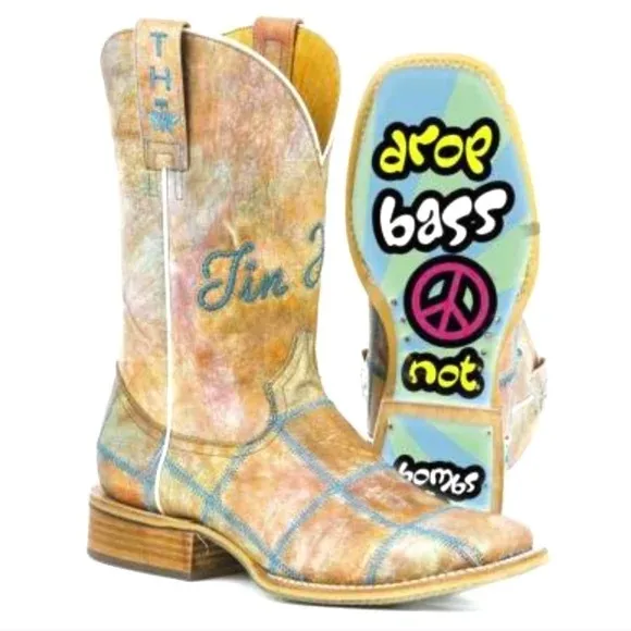 Tin Haul Kids Western Boots - Multicolor