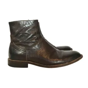 To Boot New York Adam Derrick Men's Ankle Boots Size 10.5 Side Zip Brown Leather