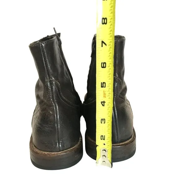 To Boot New York Adam Derrick Men's Ankle Boots Size 10.5 Side Zip Brown Leather