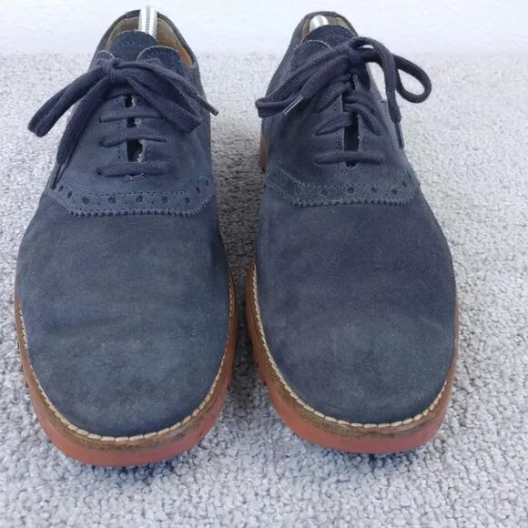 To Boot New York Adam Derrick Oxfords Mens 10 Dress Shoes Suede Lace Up Blue