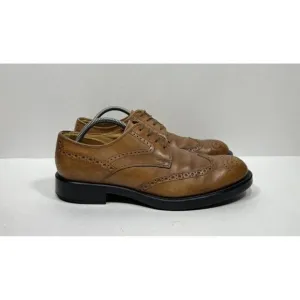Tod's Brown Leather Wingtip Oxford Derby Casual Dress Shoes Mens Size 10 US