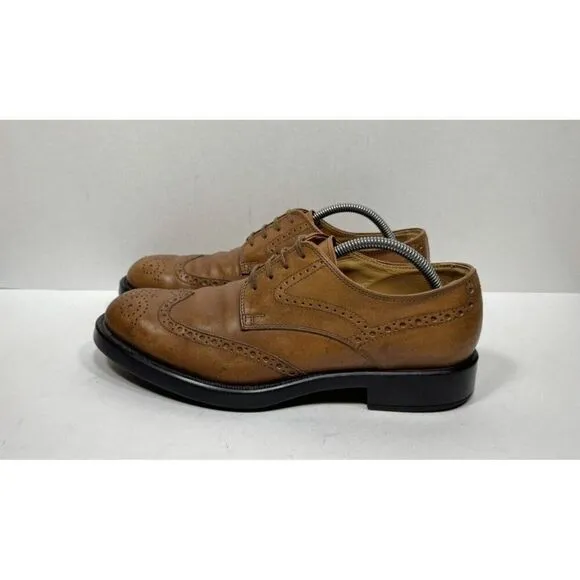 Tod's Brown Leather Wingtip Oxford Derby Casual Dress Shoes Mens Size 10 US