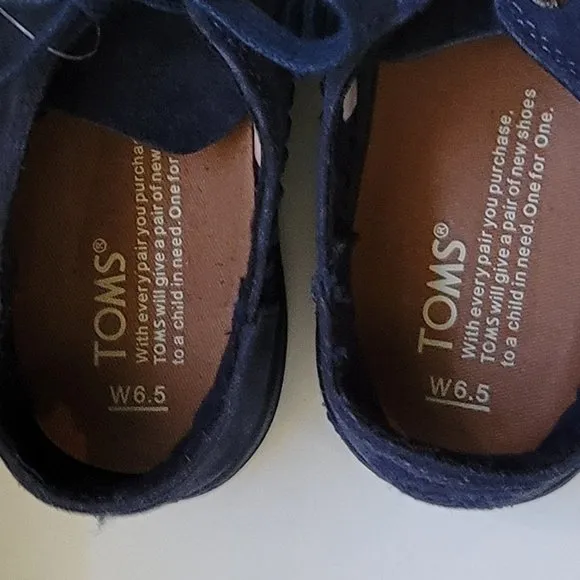 TOMS Lenox Sneaker - Navy Blue Suede Leather
