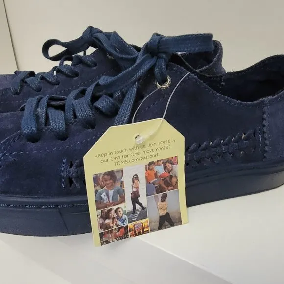 TOMS Lenox Sneaker - Navy Blue Suede Leather