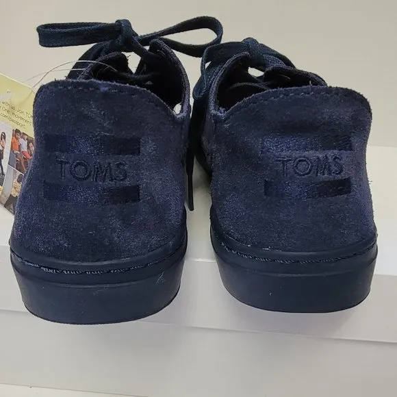 TOMS Lenox Sneaker - Navy Blue Suede Leather