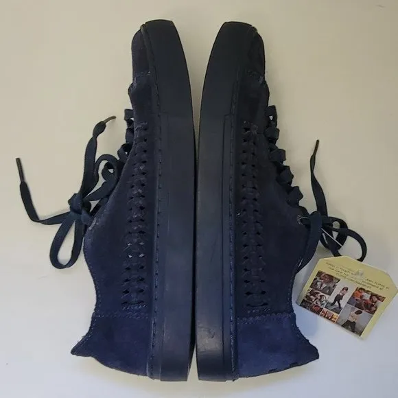 TOMS Lenox Sneaker - Navy Blue Suede Leather