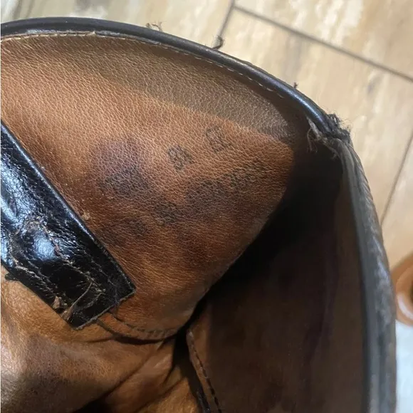 Tony Lama Bonham Ostrich Round Toe Cowboy Boots, Men's size 8 1/2 black