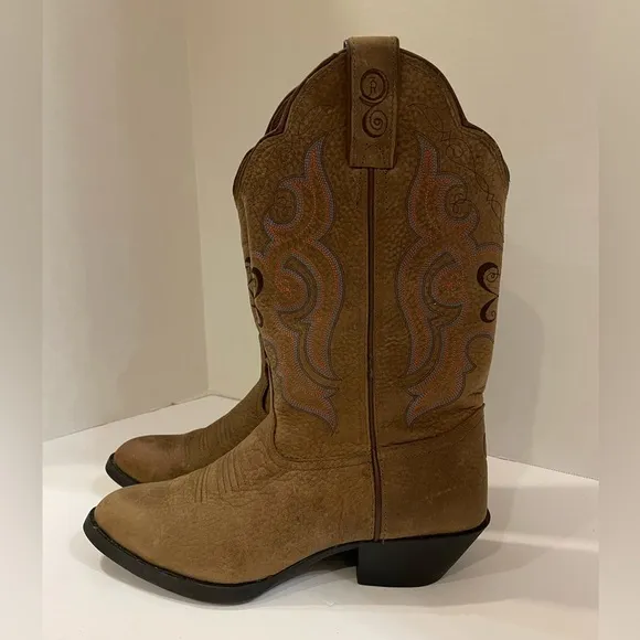 Tony Lama brown leather western boots size 9 B