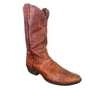 Tony Lama Cowboy Boots Mens Size 11-1/2 B Western Brown Mid Calf Style 5084