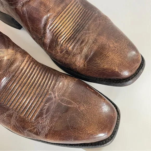 Tony Lama Goat Brushed Signature Series Goat Western boots Cowboy Leather USA 12