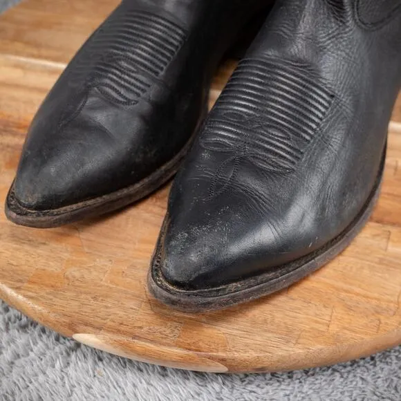 Tony Lama Men's Size 11 D Black Leather Cowboy Boots