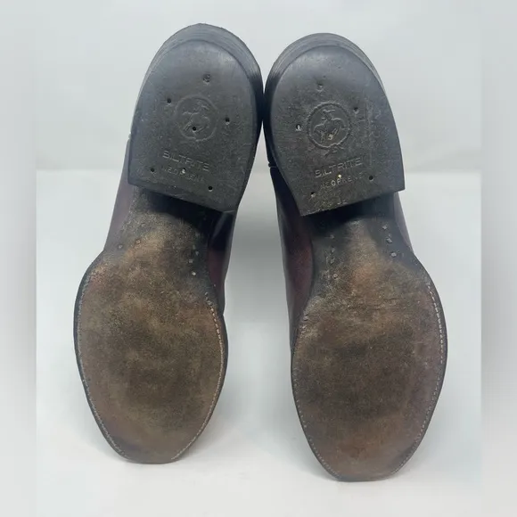 Tony Lama vintage mahogany leather western roper cowboy boots 10.5B