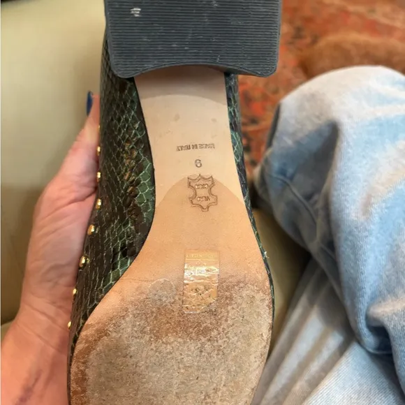 Tory Burch Black and Brown Snake Print Loafers
