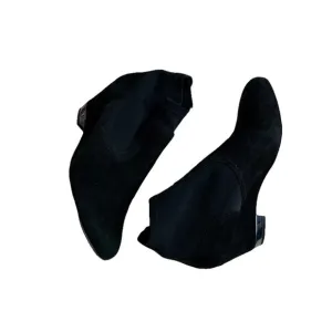 Tory Burch Brenda 6.5 M Boots Black Suede Wedge Booties Shoes Heels Women’s