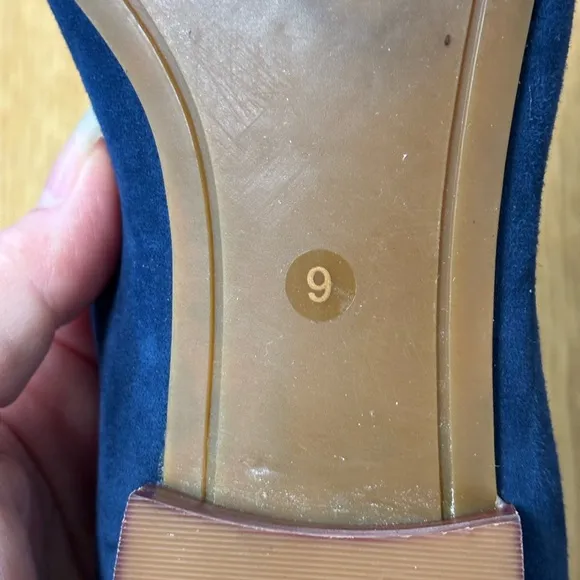 Tory Burch Leigh Women’s  Blue Suede Navy Loafers Size 9