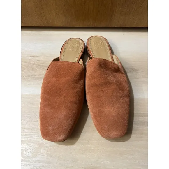 Tory Burch Women Suede Mule Loafers Carlotta Slide‎ Size US 10 M Desert Spice
