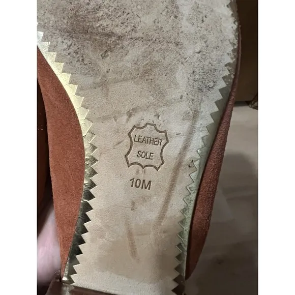 Tory Burch Women Suede Mule Loafers Carlotta Slide‎ Size US 10 M Desert Spice