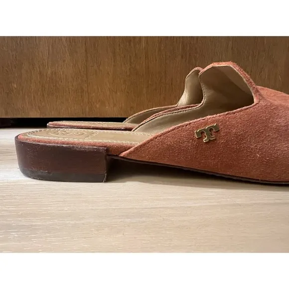 Tory Burch Women Suede Mule Loafers Carlotta Slide‎ Size US 10 M Desert Spice