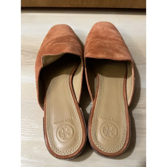 Tory Burch Women Suede Mule Loafers Carlotta Slide‎ Size US 10 M Desert Spice