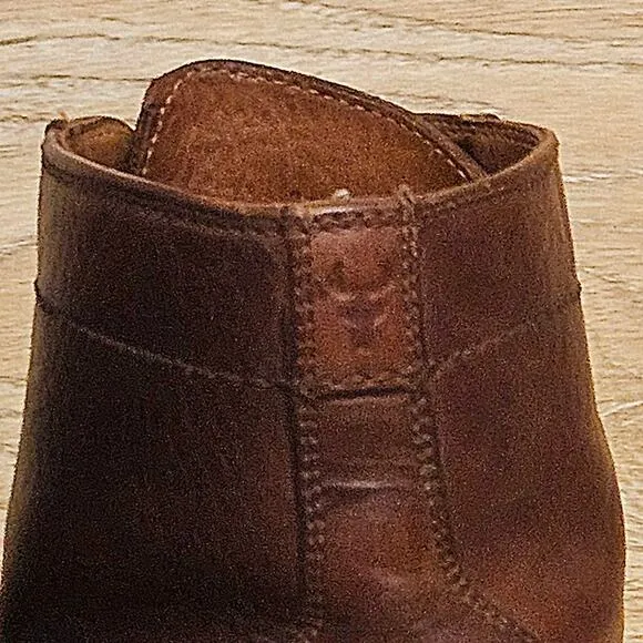Trask Elkhorn Brown Leather Boots Mens Size 12 Vibram Sole Speed Lace Hooks
