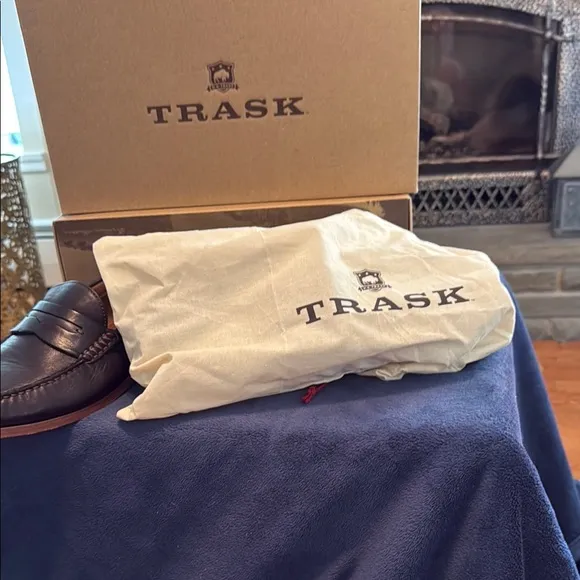 Trask Men's Leather Loafers - Dark Brown.